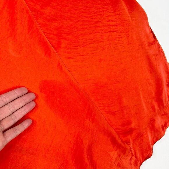 Whyred Mini Dress Womens 38 Red Short Sleeve Cowl Neck Pullover - Picture 10 of 10